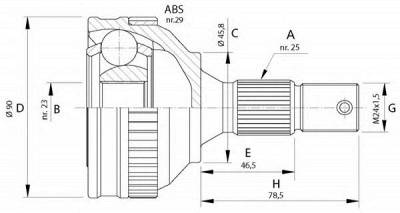 OPEN PARTS cvj517510 -  Шарнирный комплект, приводной вал